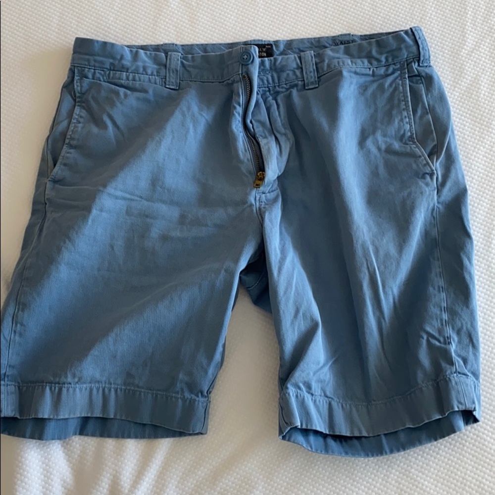 J. Crew Cotton Twill Blue Shorts Size 34